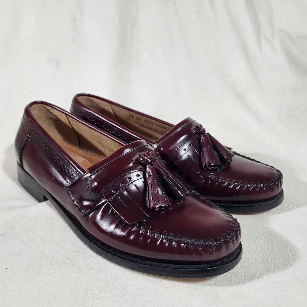 Weejuns G.H. Bass & Co. Stylish Burgundy Tassel Loafers for Mens Size 8.5